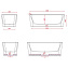 Ванна каменная ArtCeram SQUARE ACW004 42 180х80см отдельностоящая