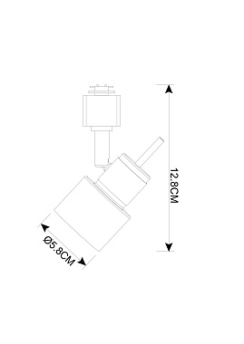 Трековый светильник Arte Lamp ALMACH A1906PL-1BK 50Вт GU10 чёрный для однофазного трека
