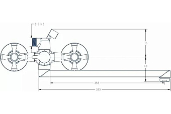 Смеситель для ванны ESKO SIDE SID 31 хром
