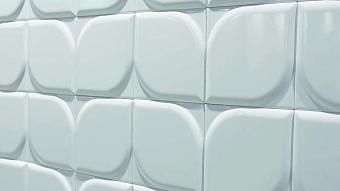 Настенная плитка WOW Essential 105130 Leaf L White Matt 25х25см 0,748кв.м. матовая