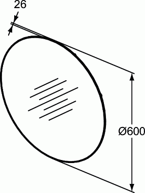 Зеркало IDEAL STANDARD CONCA T3957BH 60х60см с подсветкой