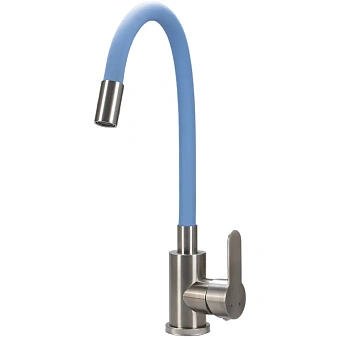 Смеситель для кухни Maxonor MN7180-4 поворотный излив синий