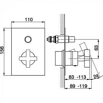 Смеситель для душа Cisal Barcelona BA00210021 хром