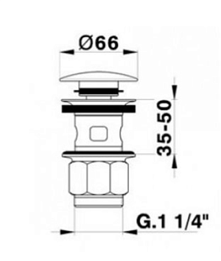 Донный клапан Cisal ZA00162039