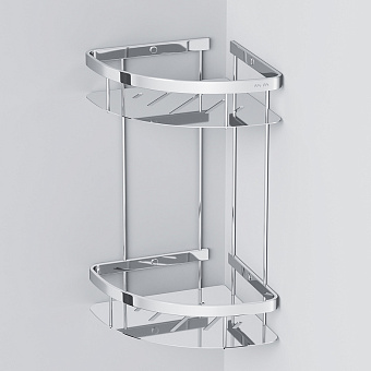 Полка в ванную угловая AM-PM Sense L A7454200 2-ярусная 23х30см хром