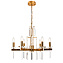 Люстра подвесная CRYSTAL LUX MARRON MARRON SP6 BRASS 360Вт 6 лампочек E14