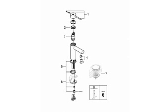 Смеситель для раковины GROHE Essence 34294001 хром