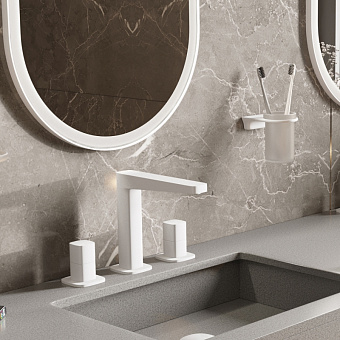 Смеситель для раковины WASSERKRAFT Saale 9500 9535 белый