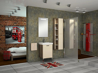 Шкаф подвесной Акватон Йорк 1A171303YOAY0 23х56,6х80см белый/выбеленное дерево