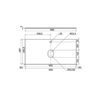 Столешница SOLE Tesla УТ000062618 МДФ 48,9х100,1см Grey Light