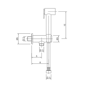Гигиенический душ Cisal Shower CY00791024 золото
