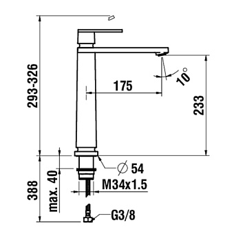 Смеситель для раковины Laufen New Classic H3118580041201 хром