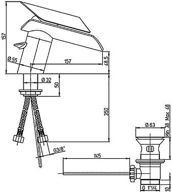 Смеситель для биде Paini Morgana 73CR306VR хром