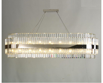 Люстра подвесная Newport 10240 10242/120 oval nickel 1760Вт 44 лампочек Е14