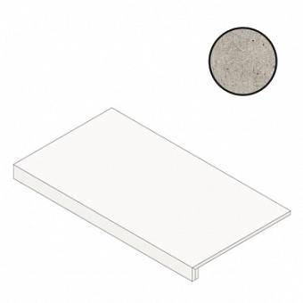 Плитка для ступеней Atlas Concord Италия Boost Stone A7OL Pearl Scalino 33х60см 0,198кв.м. матовая