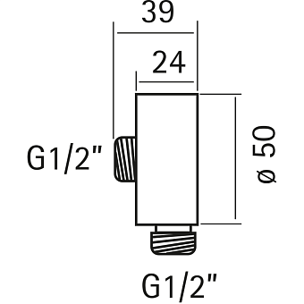 Шланговое подключение Cisal DS017310D1 нержавейка