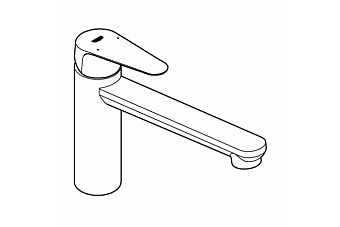 Смеситель для кухни GROHE BauCurve 31715000 поворотный излив хром