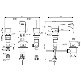 Смеситель для раковины IDEAL STANDARD CERAPLAN BD243AA chrome