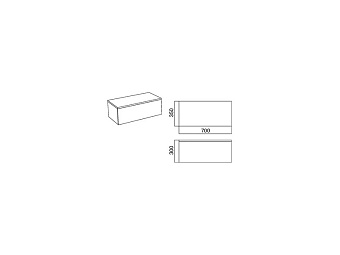 Консоль под раковину Scarabeo Diva 2712/89 Rovere Nodato