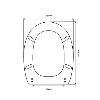 Сиденье для унитаза SIMAS AR002bi/cr без микролифта
