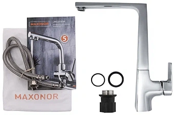 Смеситель для кухни Maxonor MN4082 поворотный излив хром