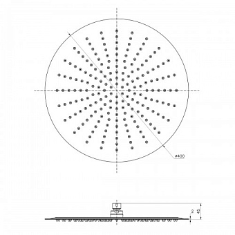 Верхний душ LEMARK LM9483S полированная сталь
