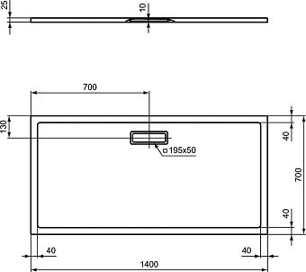 Душевой поддон IDEAL STANDARD ULTRAFLAT NEW T447701 70х140см
