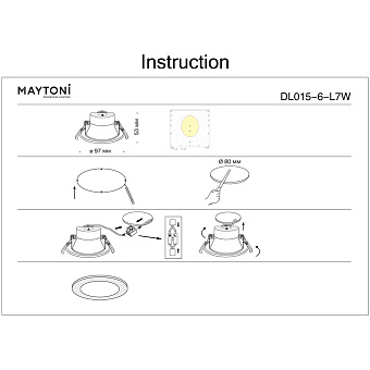 Светильник точечный встраиваемый Maytoni Stockton DL015-6-L7W 7Вт LED
