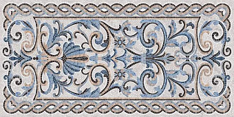 Декор KERAMA MARAZZI Ковры SG590902R синий декорированный лаппатдекорированный 119,5х238,5см 2,85кв.м.