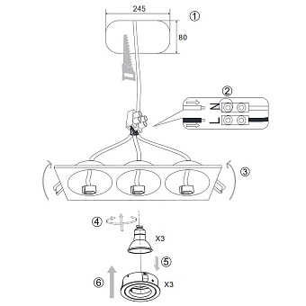 Светильник точечный встраиваемый Maytoni Atom DL024-2-03B 50Вт GU10