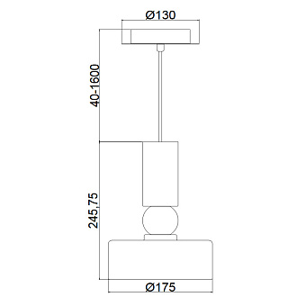 Светильник подвесной Maytoni Void MOD030PL-01GR 40Вт E14