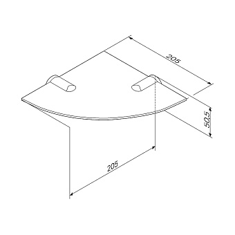 Полка в ванную угловая AM-PM X-Joy A8434900 1-ярусная 20,5х20,5см хром