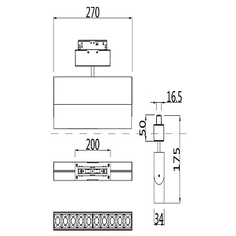 Магнитный трековый светильник Maytoni Points TR015-2-20W4K-B 19,8Вт LED чёрный