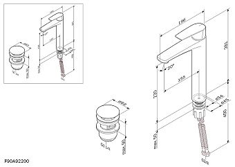 Смеситель для раковины AM-PM Gem F90A92200 хром