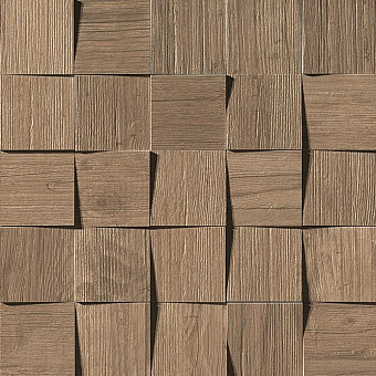Керамическая мозаика Atlas Concord Италия Axi AMV8 Brown Chestnut Mosaico 3D 35х35см 0,735кв.м.