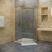 Угловое ограждение RGW Hotel HO-084G 195х90см стекло прозрачное