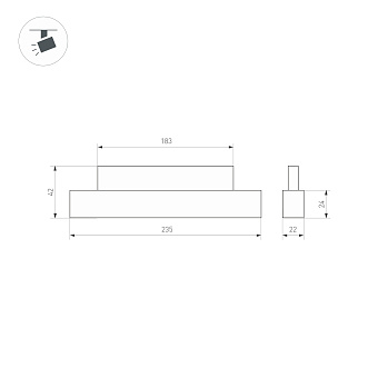 Магнитный трековый светильник Arlight Mag-Orient-Flat 035833 8Вт LED белый