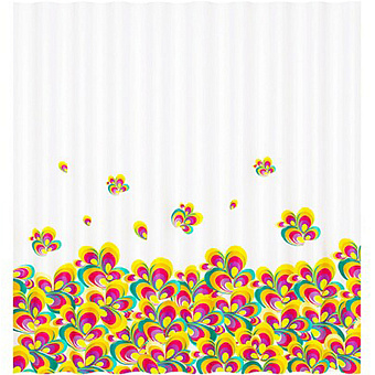 Шторка для ванной WASSERKRAFT Leine 180х180см мультицвет