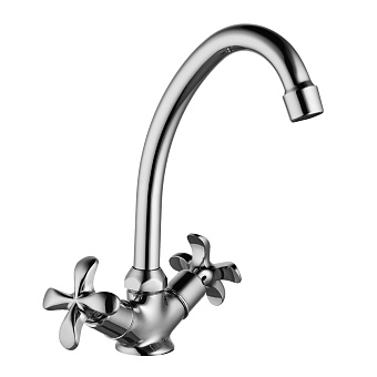 Смеситель для кухни LEMARK Flora LM0104C поворотный излив хром