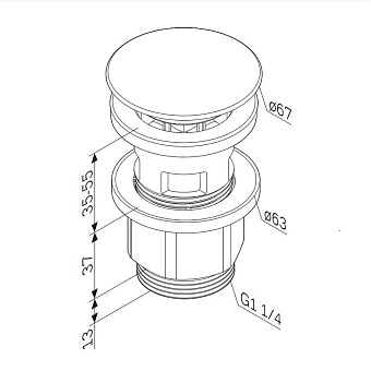 Донный клапан AM-PM F0700P22