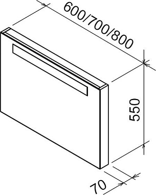Зеркало RAVAK Classic X000000309 55х80см без подсветки