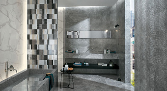 Настенная плитка FAP CERAMICHE Roma Classic fNX4 Peak Grigio Superiore Brillante 91,5х30,5см 1,116кв.м. глянцевая