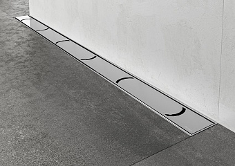 Душевой лоток RAVAK X01427 12х9,1см горизонтальный сток с решёткой и опорами