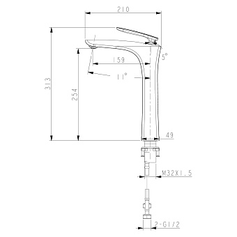 Смеситель для раковины LEMARK Bellario LM6809C хром