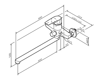 Смеситель для ванны AM-PM Gem F90A90000 хром