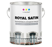 Краска универсальная алкидная VINCENT DECOR ROYAL SATIN A-2 Прозрачный основа C 2л