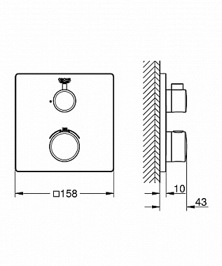 Смеситель для душа GROHE Grohtherm 24079000 хром