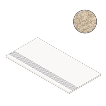Плитка для ступеней Atlas Concord Италия Norde A59E Oro Gradino 30х60см 1,08кв.м. неполированная