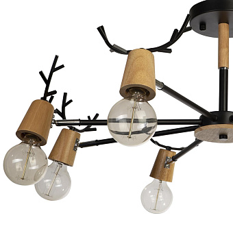 Люстра Loft It SVEN 10024/8 Black 320Вт 8 лампочек E27