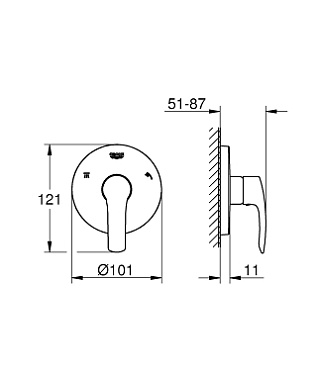 Переключатель потоков GROHE 19972002